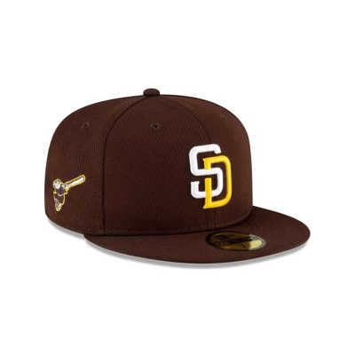 San Diego Padres Gorra | New Era MLB Batting Practice 59fifty Fitted Cap Mexico - Marrom